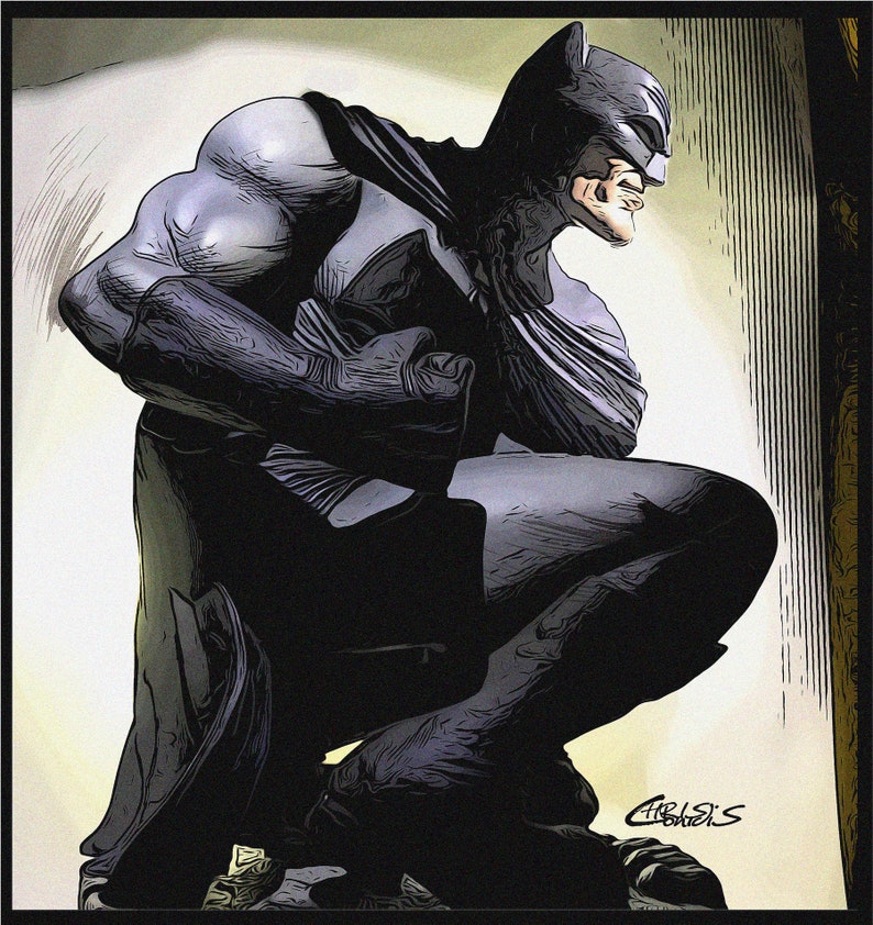 Batman : The Dark Knight Frank Miller Style Original 912 | Etsy