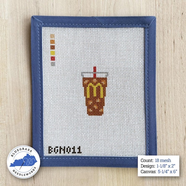 McDonald's Coke Cup (Small) Needlepoint Canvas (18-mesh)
