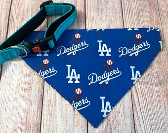 Over the collar Dog bandana, Over the collar bandana, Over the Collar Cat Bandana, baseball team Bandana, Dodgers, Padres, Giants, Angels