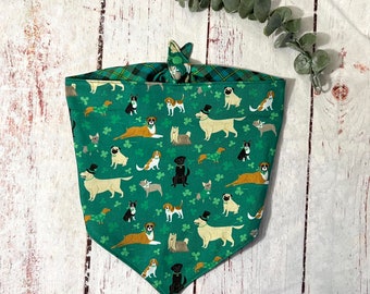 Reversible Pet Bandana, Over the collar Bandana, Tie and Snap bandana, Pet accessories, Dog bandana, Cat Bandana