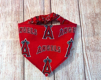 Scrunchie Pet Bandana, Pet bandana, Reversible Pet Bandana, Baseball fabric pet bandana