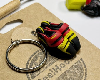 Custom Handmade Climbing Shoe Keychain | Personalized Climbing Gift | Made to Order | Unique Gift for Rock Climbers | La Sportiva Kubo