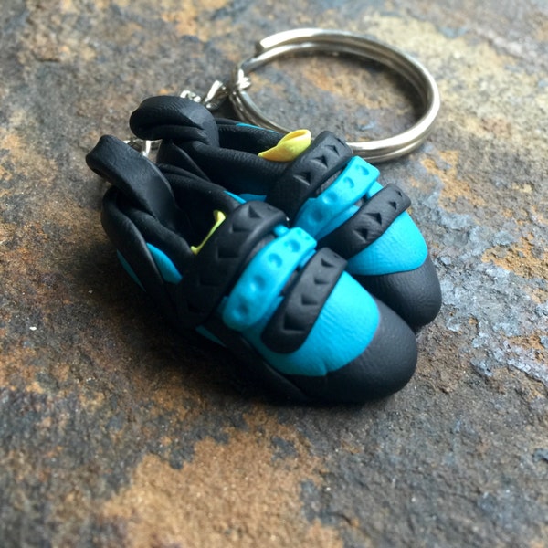 Custom Handmade Rock Climbing Shoe Keychain | Personalized Climbing Gift | Made to Order | Unique Gift for Rock Climbers