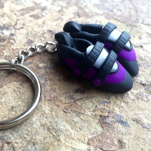 Custom Handmade Rock Climbing Shoe Keychain | Personalized Climbing Gift | Made to Order | Unique Gift for Rock Climbers