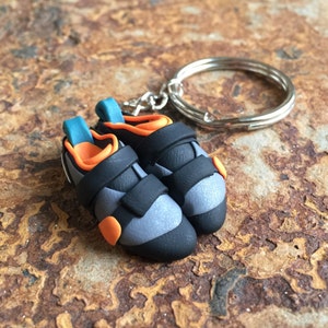 Custom Handmade Rock Climbing Shoe Keychain | Personalized Climbing Gift | Made to Order | Unique Gift for Rock Climbers
