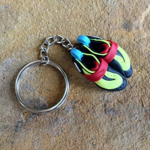 Custom Handmade Rock Climbing Shoe Keychain | Personalized Climbing Gift | Made to Order | Unique Gift for Rock Climbers
