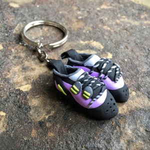 Custom Handmade Rock Climbing Shoe Keychain | Personalized Climbing Gift | Made to Order | Unique Gift for Rock Climbers