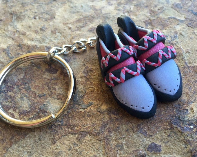 Custom Handmade Rock Climbing Shoe Keychain | Personalized Climbing Gift | Made to Order | Unique Gift for Rock Climbers