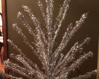 Mid-Century Evergleem Aluminum Tinsel Christmas Tree