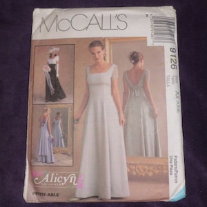 McCALL&#39;s PATTERN 9126 - Alicyn Exclusives Pattern Size AX (4, 6, 8) - Misses&#39; Bridal Dress and Bridesmaid Dress - Ladies&#39; Women&#39;s Wedding