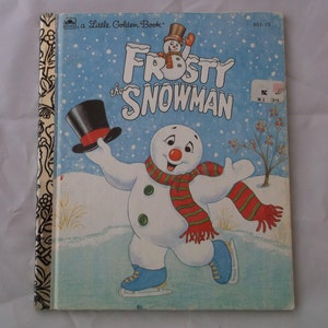 Frosty The Snowman - a Little Golden Book (c) 1992 Vintage Read Aloud Stories Hardcover Children's Story Book Xmas Christmas Winter Holiday