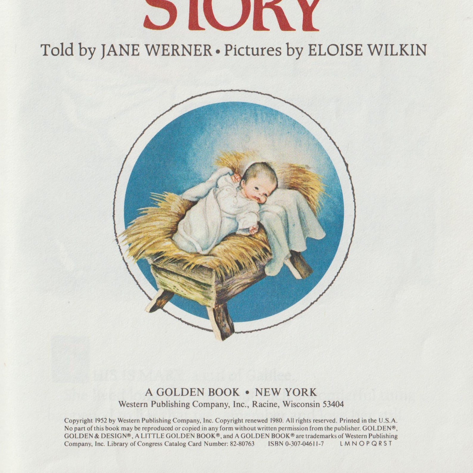 The Christmas Story a Little Golden Book (c) 1980 Vintage Read Aloud ...