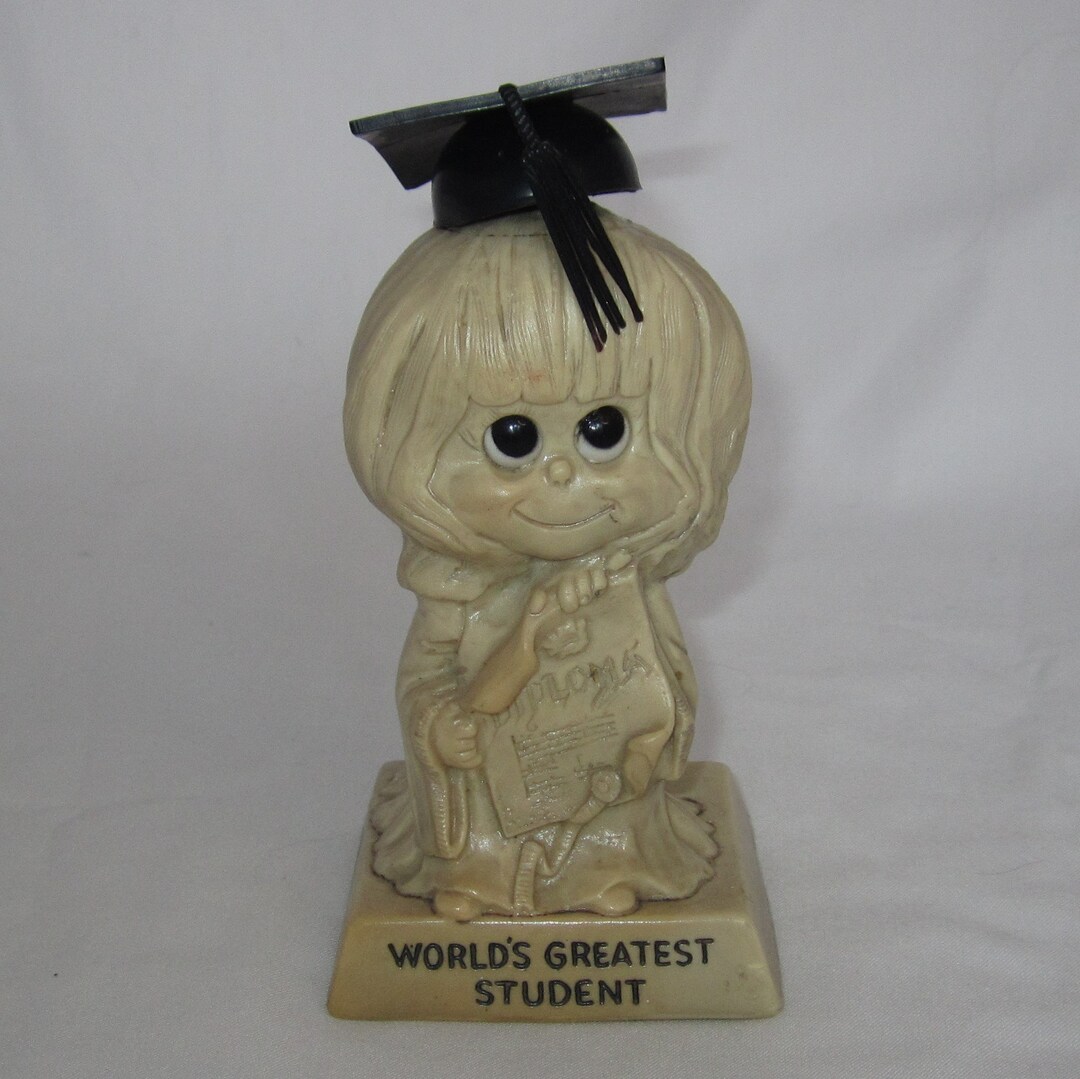 Graduation Figurine Girl world's Greatest Student c R & W Berries Cos