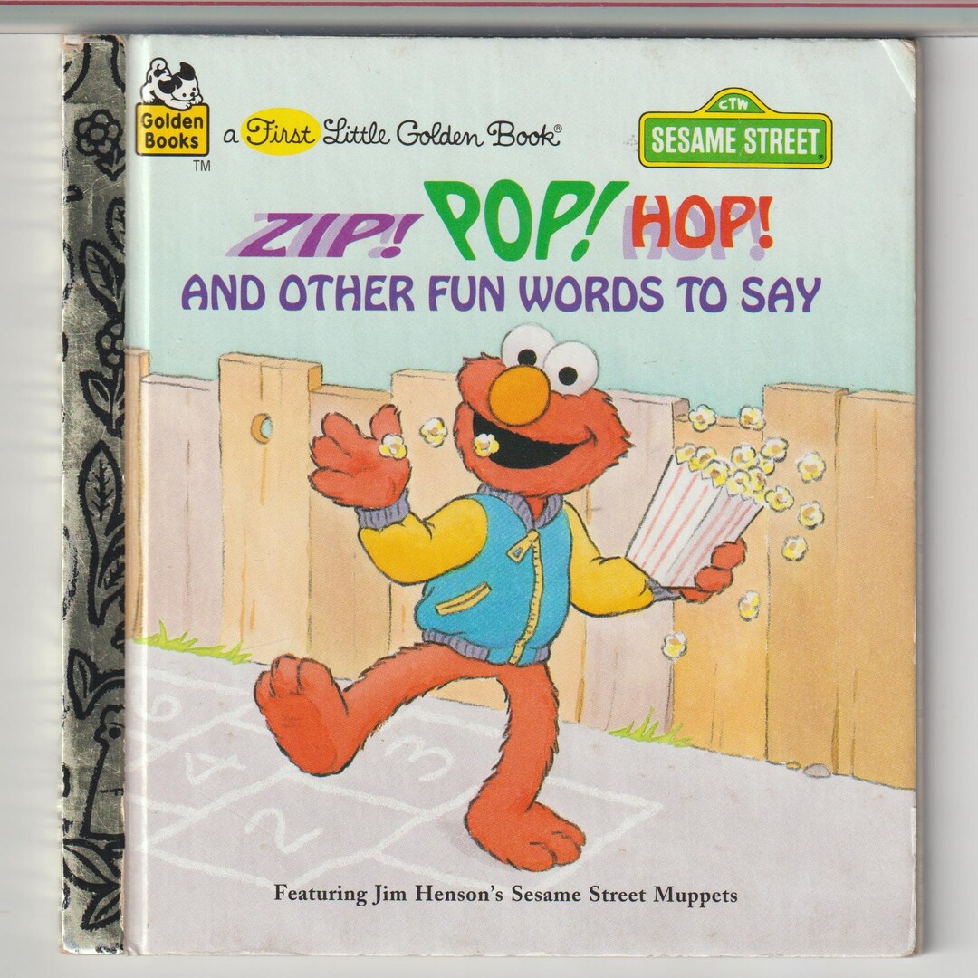 Elmo Hop 1st Little Golden Book - Zip! Pop! Hop! and Other Fun Words to Say (c ...