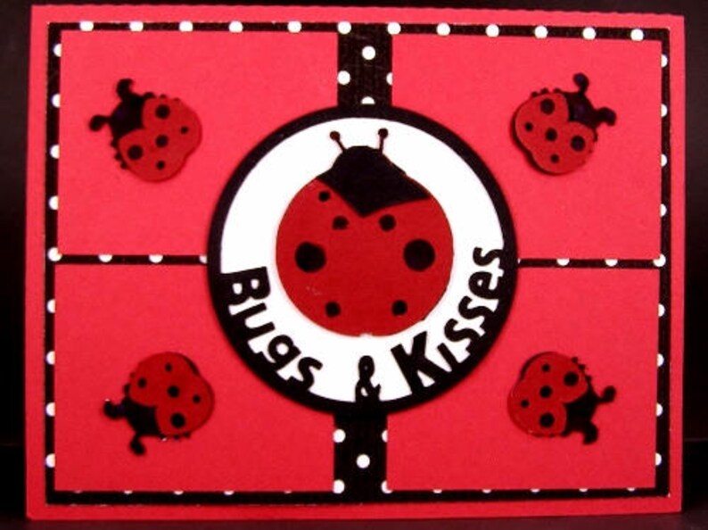 Ladybug Card Thinking of You Card Bugs /& Kisses Card