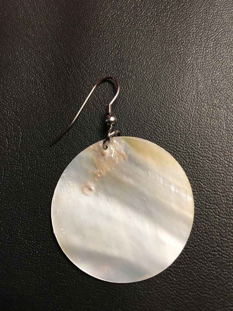 Multicultural Painted Face Mother of Pearl Necklace and Earring SetAztecAfricanTribal