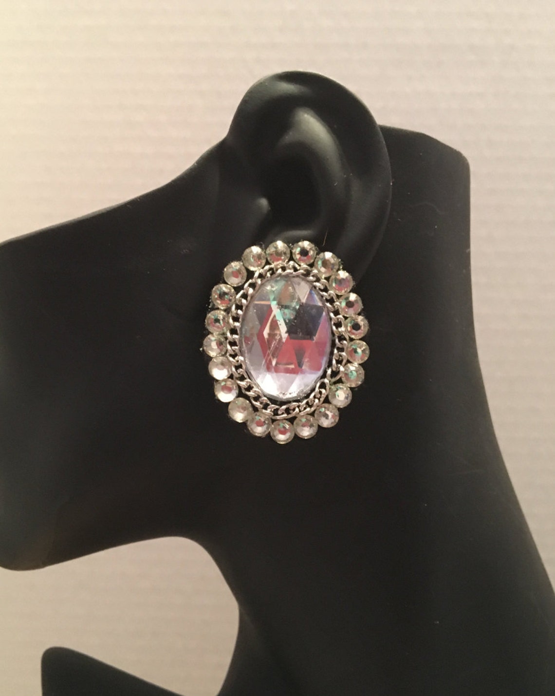 Oval Mirrored Earring Etsy