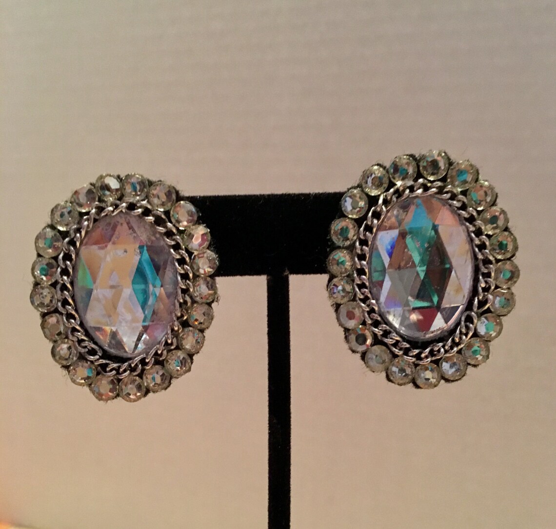 Oval Mirrored Earring Etsy