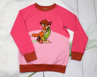 Gr. 128 | Sweater | Ida | discount | The School of Magical Animals | Long sleeve | Raglan shirt | pink | terracotta