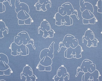 13.80 Euro/meter Elephants | Elephant jersey | Cotton jersey | Children's fabric | blue | Animals