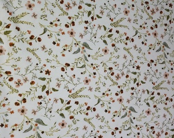 17,90 Euro/meter Jersey fabric flowers flower meadow Millefleurs girl fabric scattered flowers