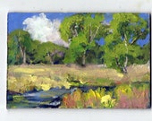 la nube original de 4 x 6 aceite de la pintura moderna paisaje impresionista árbol pintura, pintura,