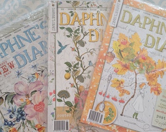 BUNDLE OF 3 Daphne's Diary magazines with poster , diy, recipes, and mor