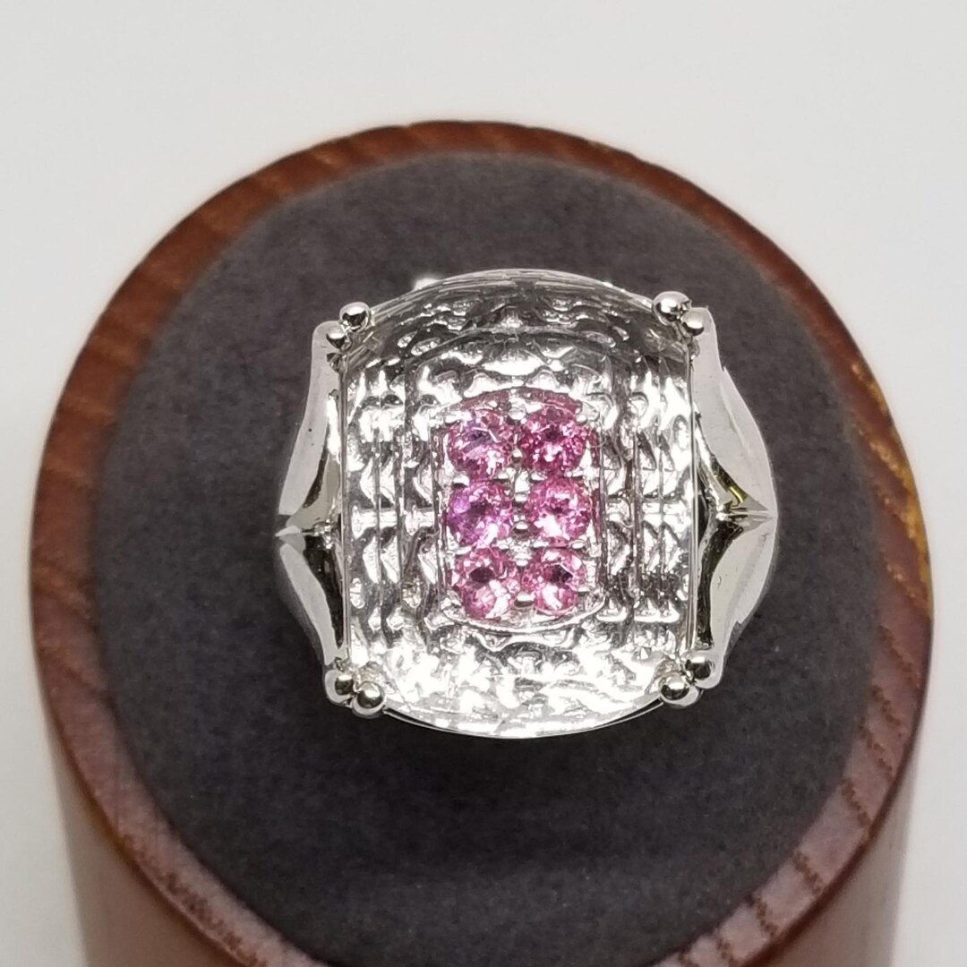 FA5267 Vintage China Sterling Unique CZ Ring, Size 9. - Etsy