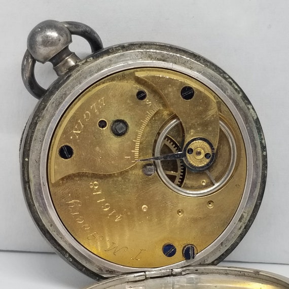 FAPW180 1875 Elgin Pocket Watch, .800 Case, Grade… - image 10