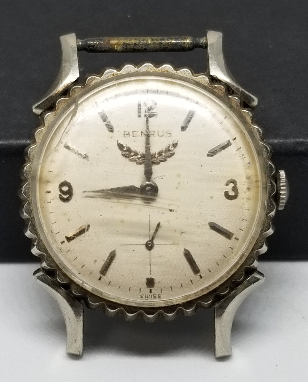 Montre Vintage Benrus 10 Carats Or Rempli - Pour Pièces, Ne Fonctionne Pas