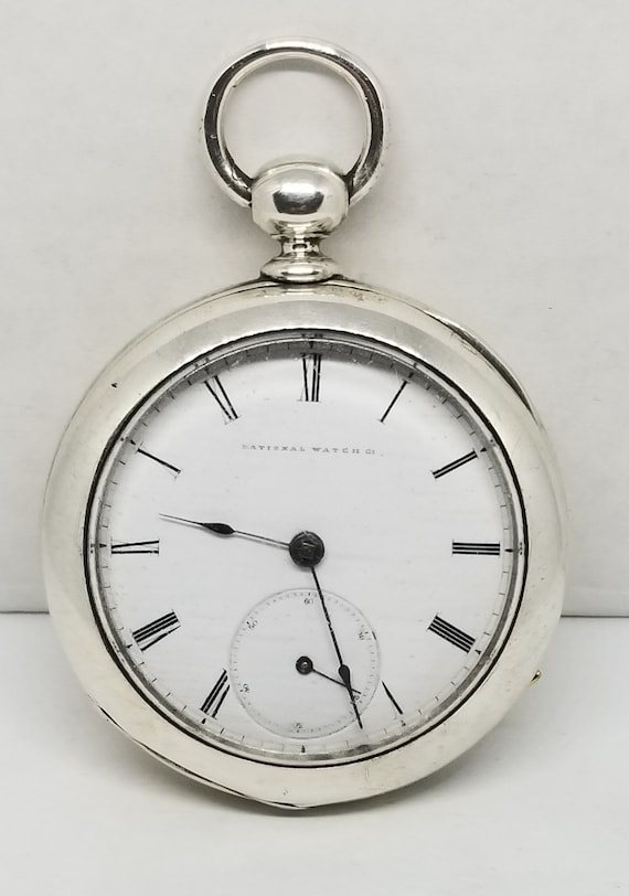 FAPW278 1871 Coin Silver Elgin Pocket Watch, Grad… - image 1