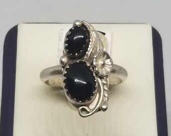 FA3082 Vintage Sterling With Onyx Ring. - Etsy