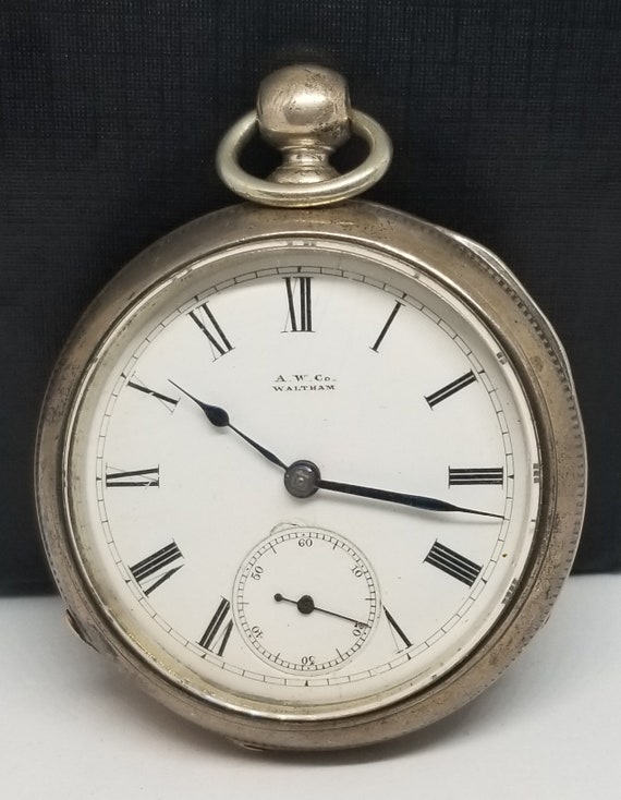 MAPW06 1884 Waltham Coin Silver Pocket Watch Grade P.S. Bartlett Size 18s 11 Jewels Not Working. Etsy