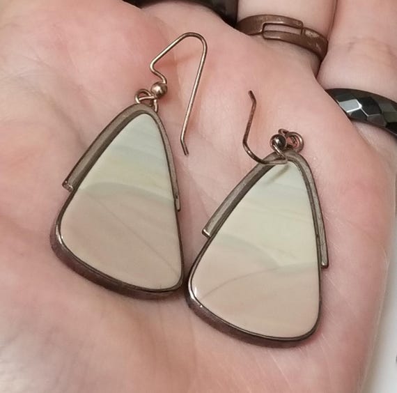 FA5595 Tested Silver Willow Creek Jasper? Earrings View 5