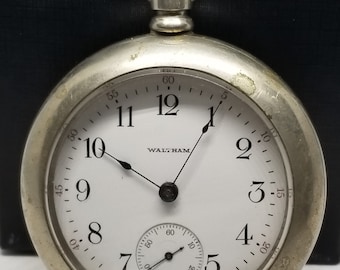 FAPW331 1912 Waltham Pocket Watch, Grade 18, Size 18s, 7 Jewels, Not Working.