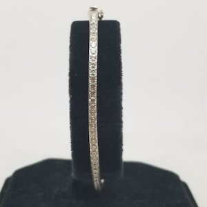 FA2865 Vintage Sterling and CZ 7.5&quot; Bangle.
