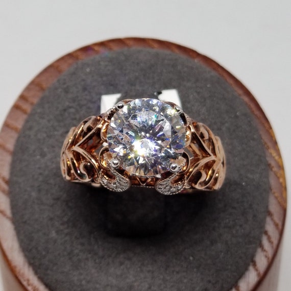 FA4878 Vintage Vanna K Gold Plated Sterling with CZ Ring Size 9.25. Etsy