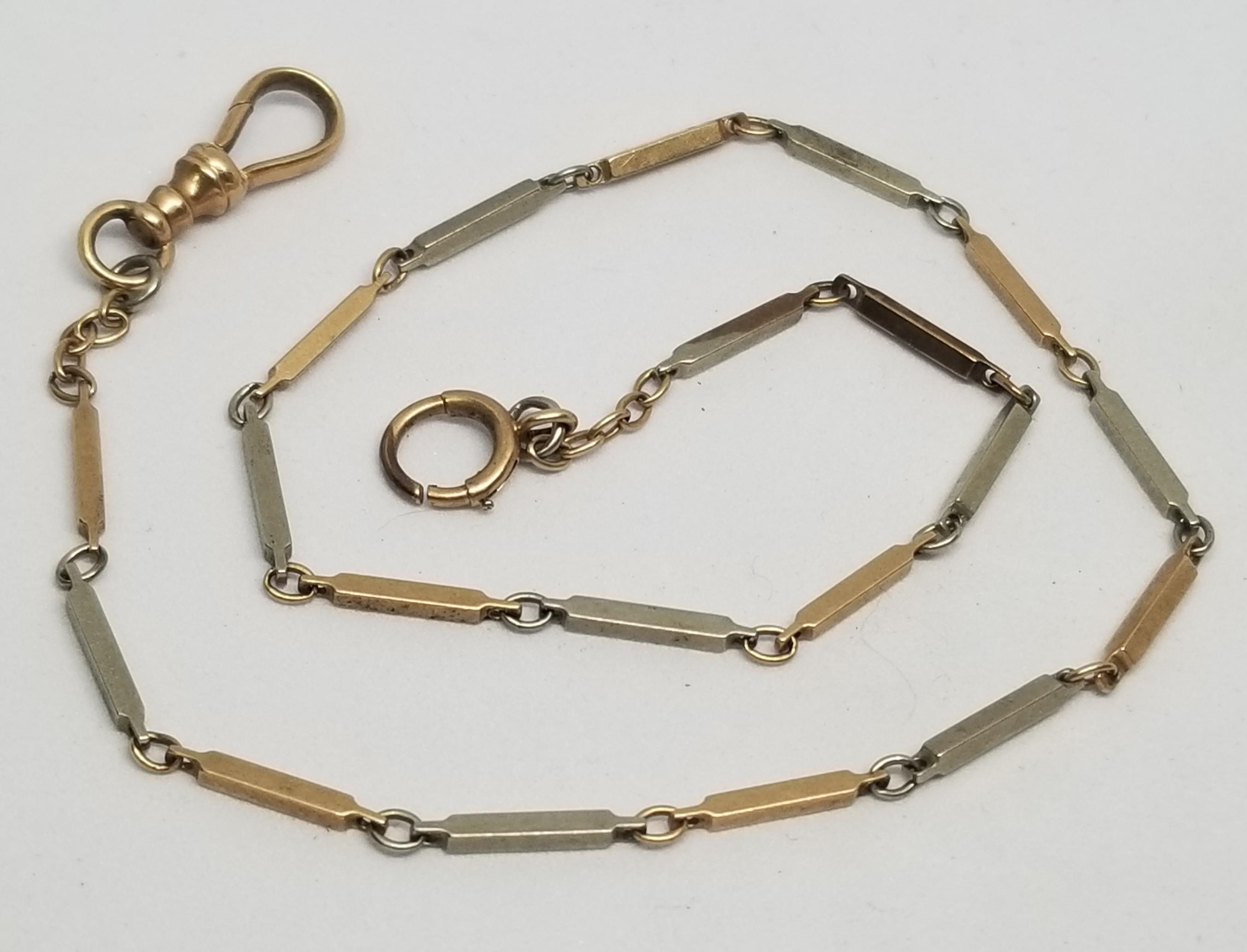 Z2793 10K Tri Colored Pocket Watch Chain - Etsy