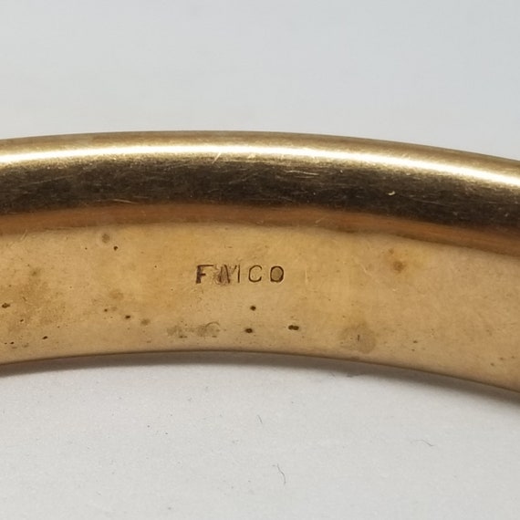 FA4587 Vintage F.M. Co Gold Filled 7.75" Bangle. - image 5