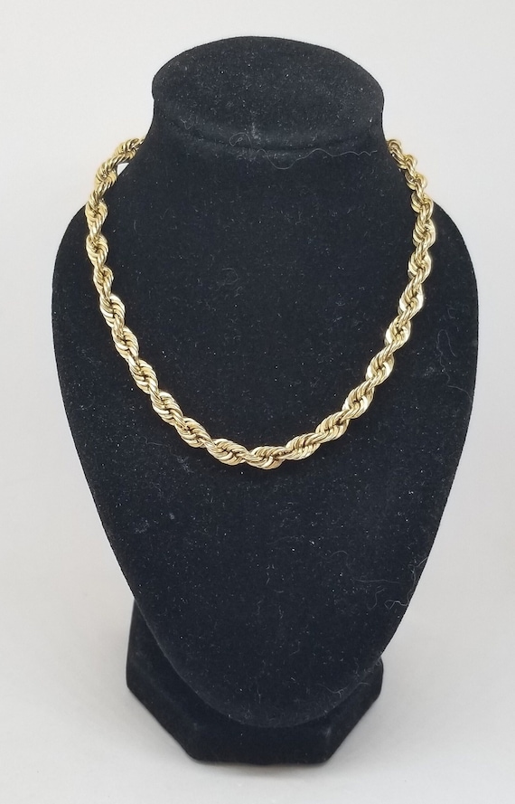 Z1314 Vintage Unbranded 10K Yellow Gold 24" Rope C