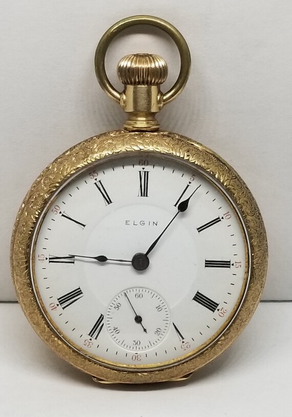 FAPW269 1887 Gold Filled Elgin Pocket Watch, Swin… - image 1