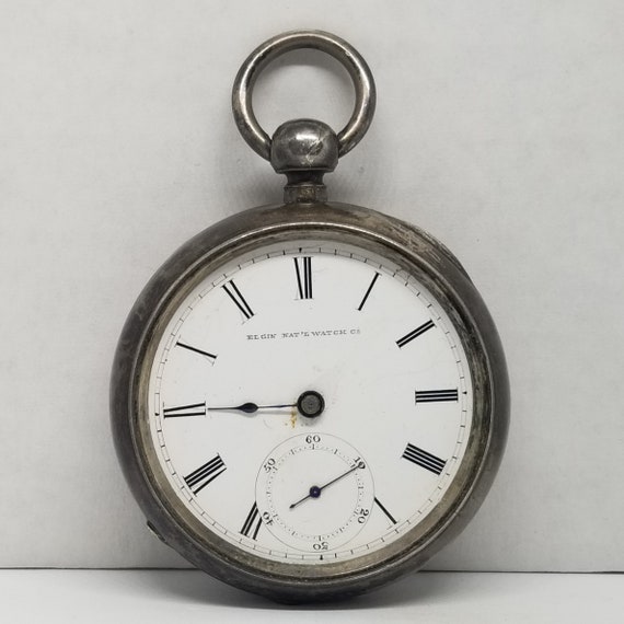 FAPW180 1875 Elgin Pocket Watch, .800 Case, Grade… - image 1