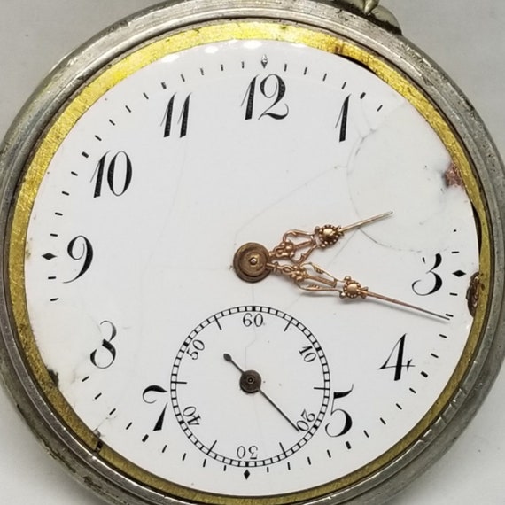 FAPW210 Vintage Felsenburg? Pocket Watch, 34mm, N… - image 7
