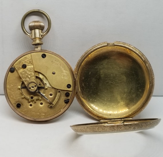 FAPW269 1887 Gold Filled Elgin Pocket Watch, Swin… - image 6
