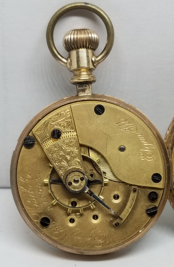 FAPW269 1887 Gold Filled Elgin Pocket Watch, Swin… - image 7