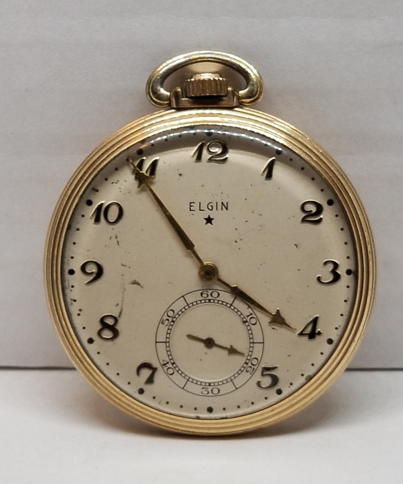 FAPW310 1938 10K Gold Filled Elgin Pocket Watch Grade 495 Size 12s 17 Jewels Working. Etsy