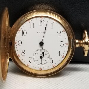 FAPW426 1909 Gold Filled Elgin Pocket Watch, Grade 354, Size 0s