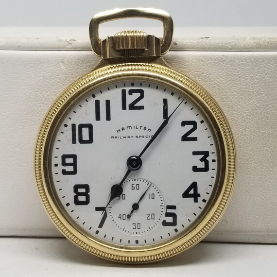 FAPW158 1953 10K Gold Filled Hamilton Pocket Watch Grade 992B