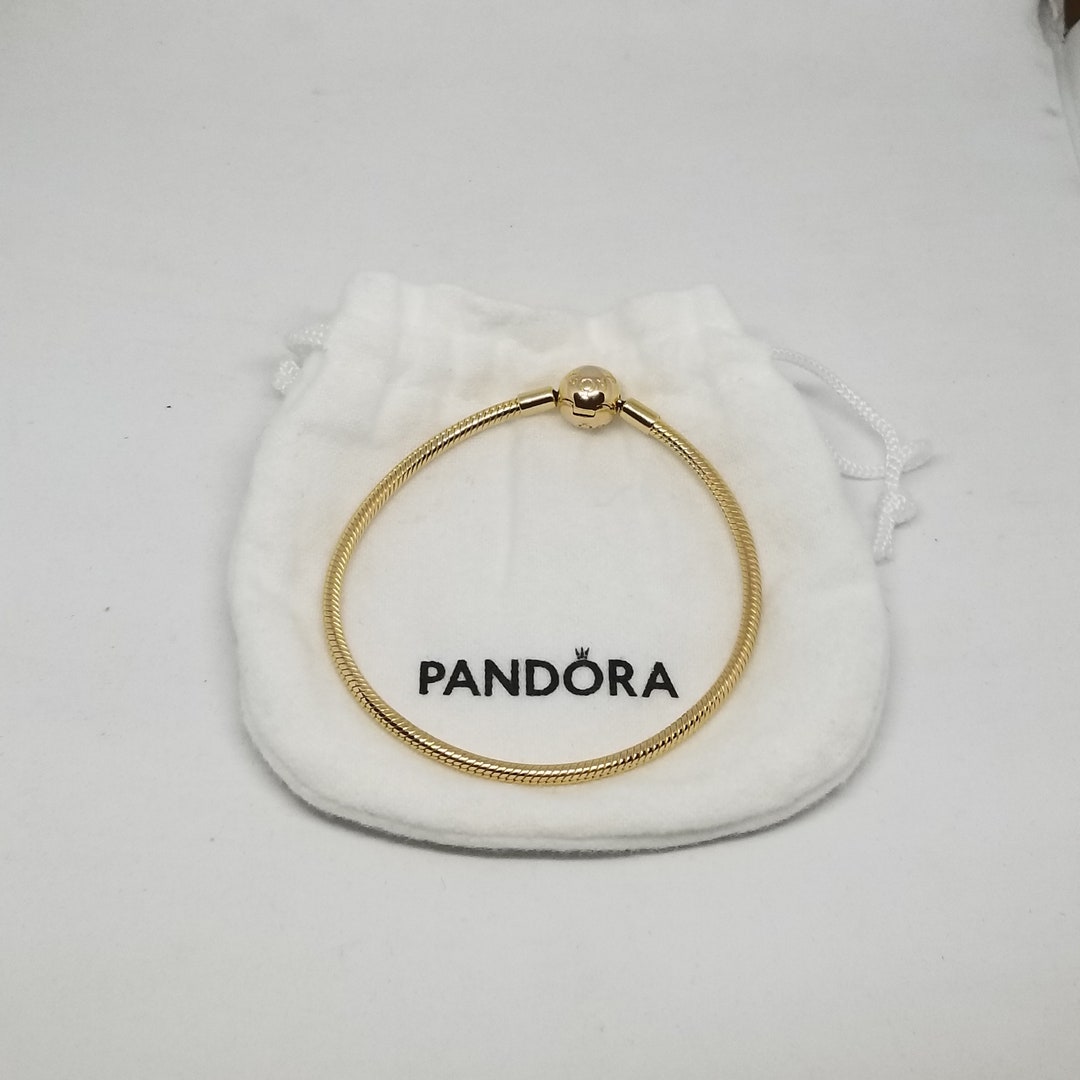 FA4430 Pandora Gold Plated Snake Charm Bracelet No Charms or Etsy