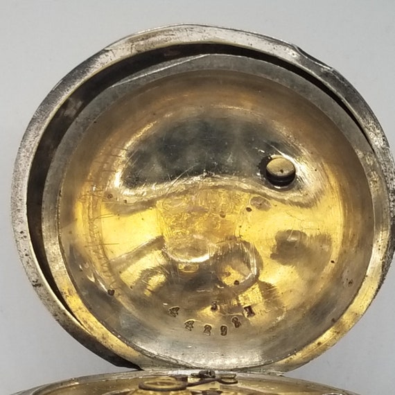FAPW278 1871 Coin Silver Elgin Pocket Watch, Grad… - image 3